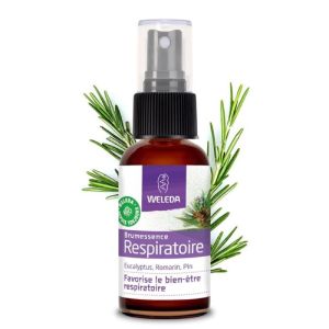 WELEDA BIO Brumessence Respiratoire 50ml - Favorise le Bien-Etre Respiratoire - Eucalyptus, Romarin, Pin
