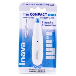 INAVA Brossettes TRIO COMPACT 1 1 1 - 0.8mm ISO1 - 1  Manche + 3 Brossettes -