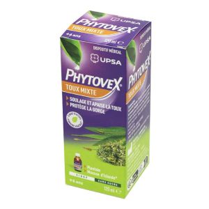 PHYTOVEX Toux Mixte Sirop 120ml - Toux Sèche, Grasse, Allergique ou Irritative - Dès 6 Ans