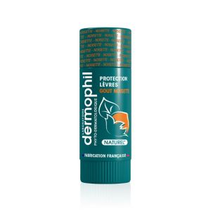 DERMOPHIL INDIEN PHYTO Protection Lèvres Goût Noisette Stick/4g - Baume Lèvres, Répare, Hydrate