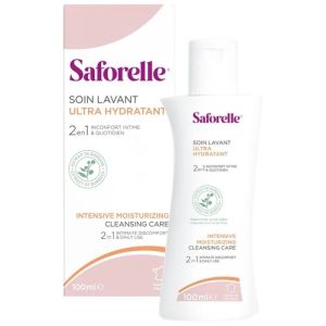 SAFORELLE 100ml Soin Lavant Ultra Hydratant - Sécheresse Intime, Muqueuses - Bardane, Aleo Vera