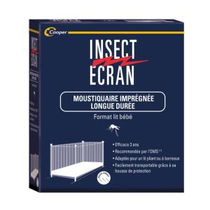 INSECT ECRAN Moustiquaire Imprégnée Format Lit Bébé - Longue Durée 3 Ans - Bte/1