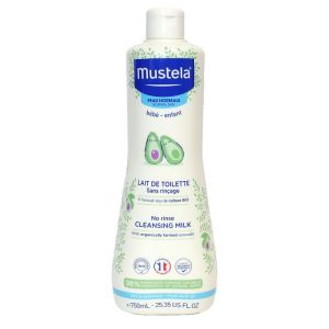 Mustela Lait de toilette sans rinçage avocat bio 750ml