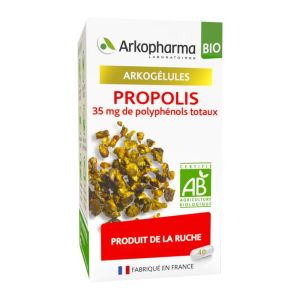 ARKOGELULES BIO Propolis 35mg de Polyphénols Totaux - Bte/40 - Produit de la Ruche