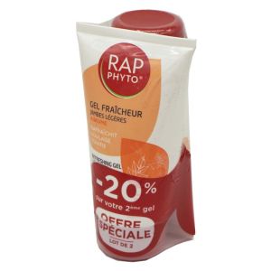 RAP PHYTO Lot de 2 Gels Tonic Jambes Légères 150ml Parfum Agrumes - Soulage, Délasse, Tonifie