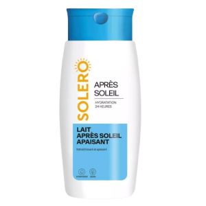 solero - lait apres soleil apaisant - hydratation 24 h - rafraichissant & apaisant  - 200 ml