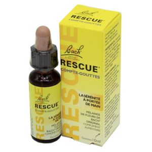 RESCUE ORIGINAL Compte Gouttes 10ml - Mélange de 5 Fleurs de Bach Original - Concentré de Sérénité