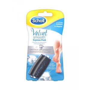 SCHOLL Rouleaux de Remplacement Grain Exfoliant pour Râpe Electrique VELVET SMOOTH Express Pedi