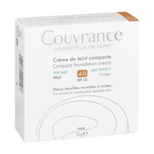AVENE COUVRANCE Crème de Teint Compacte 4.0 Fini Mat Miel SPF30 - Poudrier/10g