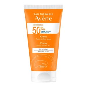 AVENE SOLAIRE Crème avec Parfum SPF50+ 50ml - Hydratation 8h, Fini Invisible