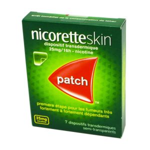 NicoretteSkin Etape 1 25mg/16 heures - 7 patchs