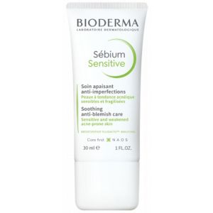 BIODERMA Sébium Sensitive 30ml - Soin Apaisant Anti-Imperfections - Peaux à Tendance Acnéique