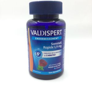 VALDISPERT Sommeil Naturel 60 Gommes à Mâcher - 1.9mg de Mélatonine + 80mg de Mélisse