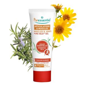 PURESSENTIEL Articulations et Muscles PURE HEAT Gel 80ml - Aux 14 Huiles Essentielles