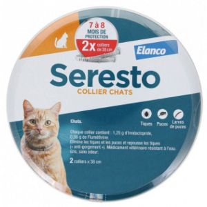 SERESTO Chats - Bte/2 - Collier Antiparasitaire 38cm