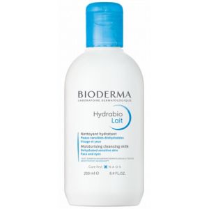 BIODERMA Hydrabio Lait 250ml - Lait Nettoyant Hydratant - Peaux Sensibles Déshydratées - Fl/250ml