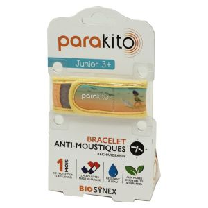 PARAKITO JUNIOR Bracelet PIRATE - Bracelet Anti Moustiques Rechargeable - Enfant + 3 Ans - Bte/1