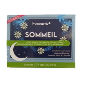 PHARMACTIV - Sommeil - melatonine 1.9mg  Réduit le temps d'endormissement - 30 gélules