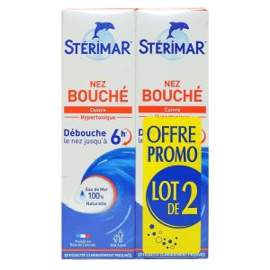 STERIMAR Nez bouché dès 3 ans spray hypertonique 2x100ml