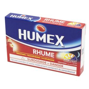 Humex Rhume Jour Nuit - 12 comprimés 4 gélules