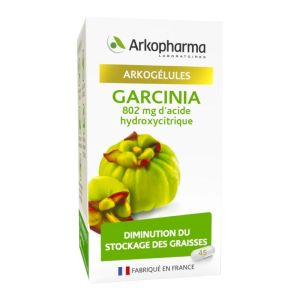 ARKOGELULES Garcinia 802 mg d 'Acide Hydroxycitrique - Bte/45 - Diminution du Stockage des Graisses