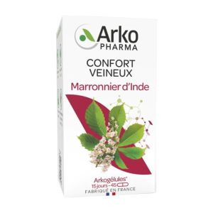 ARKOGELULES Marronnier d' Inde 1125mg de Graine - Bte/45 - Confort Veineux, Jambes Légères