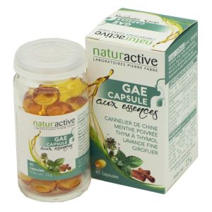 NATURACTIVE GOUTTES AUX ESSENCES (GAE) pour le Confort Respiratoire - 45 Capsules