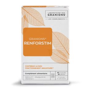 GRANIONS Renforstim 40 Capules + 20 Gélules - Renforcement Immunitaire, Défenses Naturelles