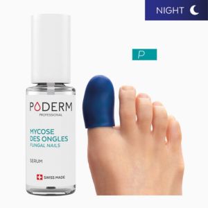 PODERM PROFESSIONAL Mycose des Ongles Traitement Intensif NUIT Sérum Purifiant 8ml + 1 Capuchon en Gel réparateur