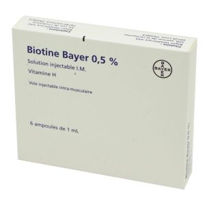 Biotine solution injectable 6 ampoules de 1 ml