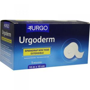 URGO URGODERM 10m x 15cm Sparadrap Non Tissé Extensible, Micro Aéré - 1 Rouleau