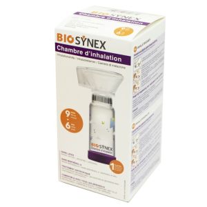 BIOSYNEX 1 Chambre d' Inhalation 9 Mois à 6 Ans - Aide à la Prise de Traitement pour Affections Respiratoires
