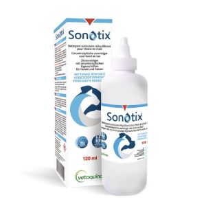 SONOTIX 120ml Nettoyant Auriculaire Ré-équilibrant - Chat, Chien