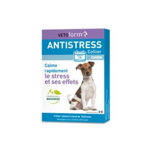 VETOFORM ANTISTRESS Chien 1 Collier Calmant - Valériane et Lavande biosourcées