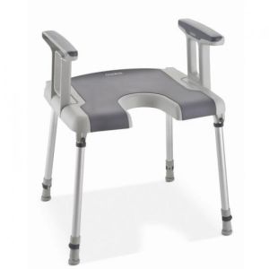 Tabouret de Douche SORRENTO avec Découpe intime et Accoudoirs - N9657 - 1 Unité - ORKYN INVACARE