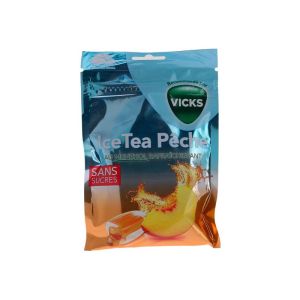 PROCTER & GAMBLE - Vicks -Bonbons Menthol rafraîchissant - Ice Tea Pêche 72g - 4030300573009