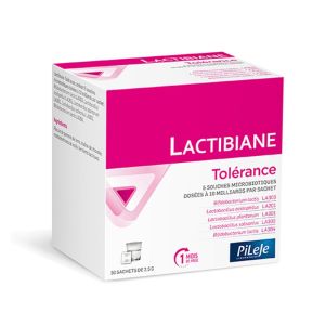 LACTIBIANE Tolérance 30 Sachets 2.5g - 5 Souches Microbiotiques Dosées à 10 Milliards UFC