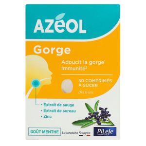 Azéol 30 comprimés à sucer goût menthe