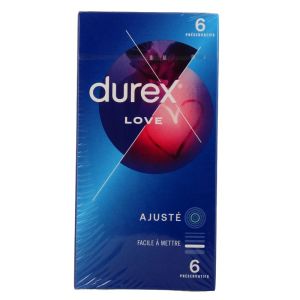 DUREX LOVE - 06 Préservatifs Lubrifiés Facile à Mettre 52.5mm