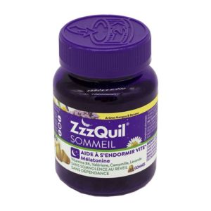 ZZZQUIL SOMMEIL 30 Gommes Arôme Mangue Banane - Complément Alimentaire Aidant à  s' Endormir Vite