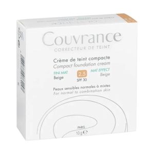 AVENE COUVRANCE Crème de Teint Compacte 2.5 Fini Mat Beige SPF30 - Poudrier/10g