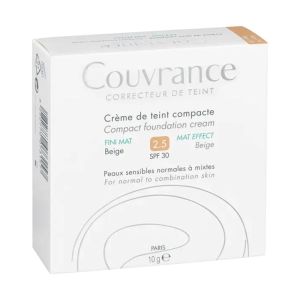AVENE COUVRANCE Crème de Teint Compacte 2.5 Fini Mat Beige SPF30 - Poudrier/10g