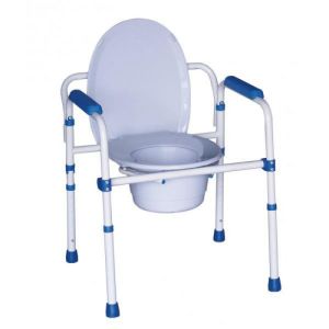 Chaise Garde Robe Pliante BLUE STEEL 3 en 1 avec Accoudoirs et Dossier Amovible - N8514* - 1 Unité -