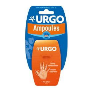 URGO AMPOULES 5 Pansements Hydrocolloïdes Petit Format 6.1 x 2.5 cm - Orteils, Doigts