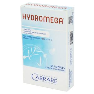 HYDROMEGA - Complément Alimentaire Hydratation de l' Intérieur, Peau et Muqueuses - 60 Capsules