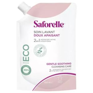 SAFORELLE 400ml Soin Lavant doux RECHARGE - Hygiène Intime et Corporelle - Muqueuses, Peaux Irritées