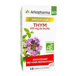 ARKOGELULES BIO Thym 975mg de Feuille - Bte/45 - Adoucissant des Voies Respiratoires