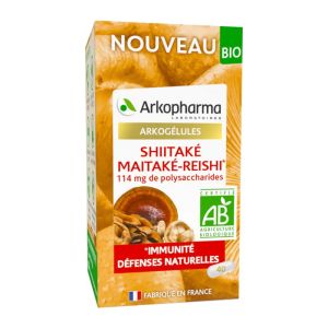 ARKOGELULES BIO Shiitaké Maitaké Reishi 114 mg de Polysaccharides - Bte/40 - Immunité, Défenses Naturelles