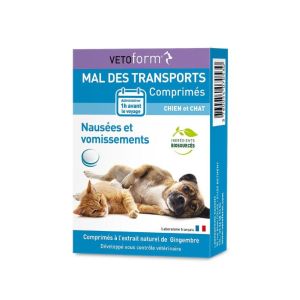 VETOFORM Mal des Transports 30 Comprimés - Nausées, Vomissements, Situation d' Urgence