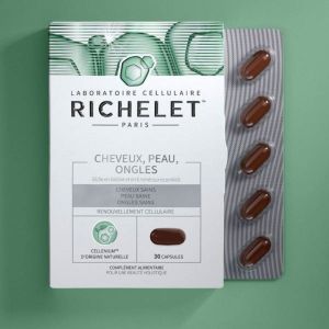 RICHELET CHEVEUX PEAU ONGLES 30 Capsules - Renouvellement Cellulaire pour une Beauté Holistique